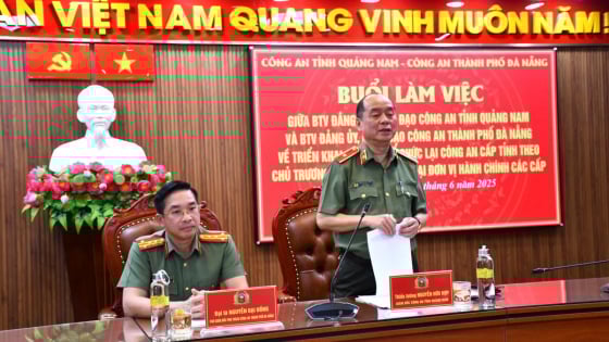 Công an TP. Đà Nẵng và Công an tỉnh Quảng Nam bàn công tác sáp nhập