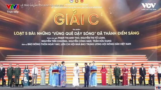 Tác phẩm “Những vùng quê dậy sóng nay đã thành điểm sáng” của báo NTNN/Dân Việt được trao Giải C Giải Báo chí Quốc gia 2024