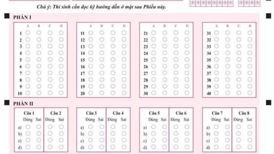 Cách tô phiếu trả lời trắc nghiệm thi tốt nghiệp THPT 2025 chuẩn nhất