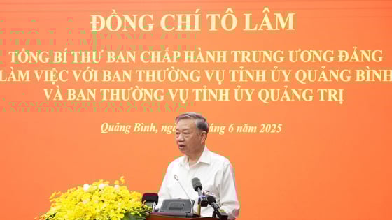 Tổng Bí thư Tô Lâm: Việc hợp nhất Quảng Bình và Quảng Trị mở ra không gian phát triển mới mang tính đột phá