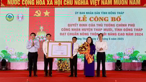 Sát ngày sáp nhập tỉnh Tiền Giang, Đồng Tháp có thêm một huyện nông thôn mới nâng cao, đó là huyện nào?