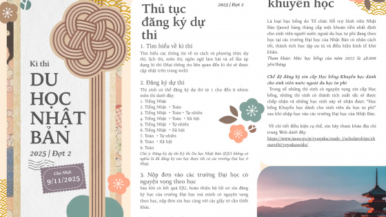 Kỳ thi Du học Nhật Bản đợt 2 năm 2025