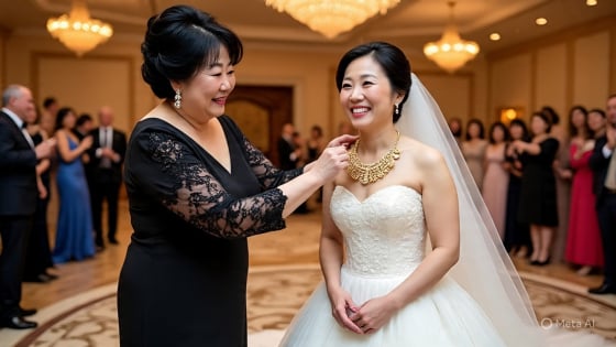 Trong hôn lễ, mẹ chồng lên trao cho tôi 3 chiếc kiềng vàng rất to, sang sảng ép buộc một việc ngoài dự tính 