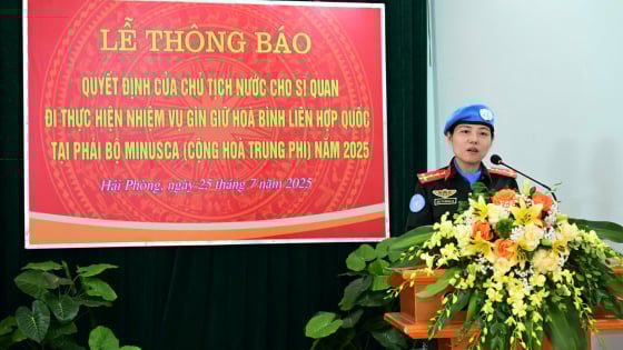 Nữ Đại uý Công an Hải Phòng được cử đi thực hiện nhiệm vụ gìn giữ hòa bình Liên hợp quốc tại Cộng hòa Trung Phi