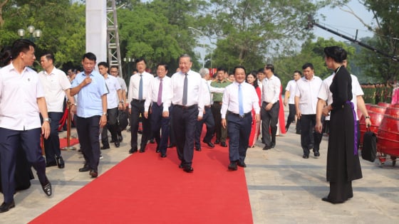 Tổng Bí thư Tô Lâm dự Lễ khánh thành tượng đài Bác Hồ ở Tân Trào