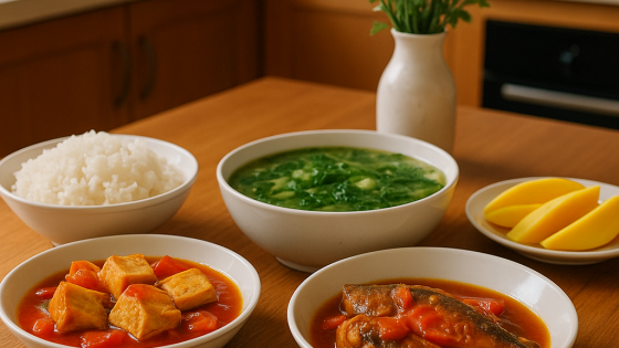 Bữa cơm tối 120 nghìn: Đậu phụ sốt cà chua, canh cua rau đay mồng tơi mướp