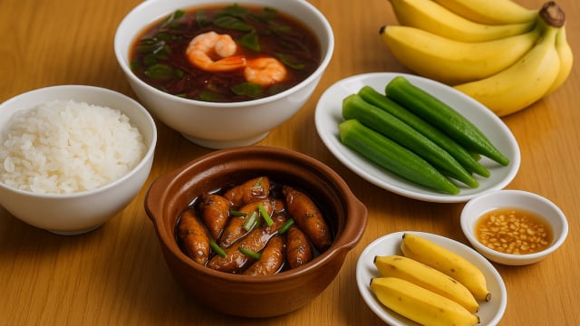Bữa cơm tối 120 nghìn: Cá bống kho tộ, canh rau dền nấu tôm, đậu bắp luộc