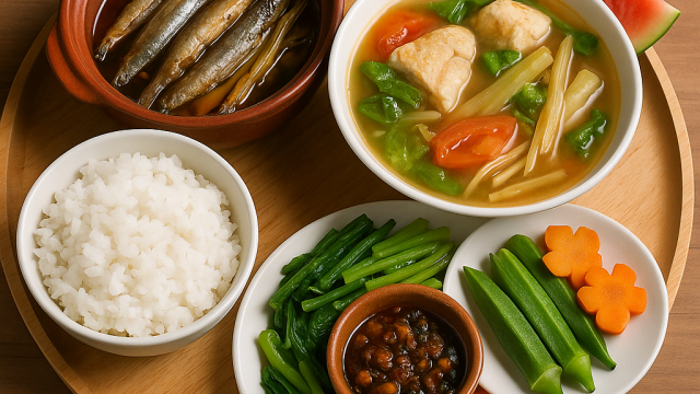 Bữa cơm tối 120 nghìn: Cá kèo kho tộ, canh chua cá lóc, rau luộc kho quẹt