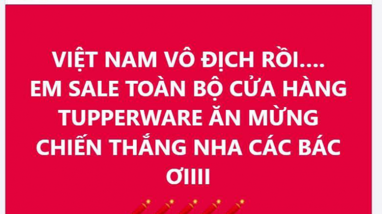 Hàng loạt cửa hàng trên Facebook đua nhau giảm giá ăn mừng đội tuyển Việt Nam vô địch ASEAN Cup 2024
