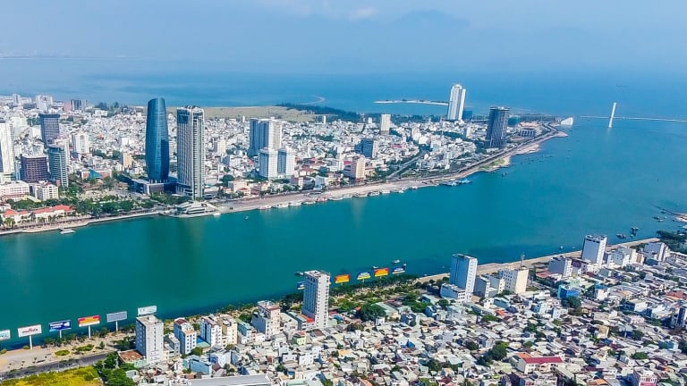 Nhìn từ trên cao nơi dự kiến là trung tâm hành chính Đà Nẵng sau khi hợp nhất với Quảng Nam