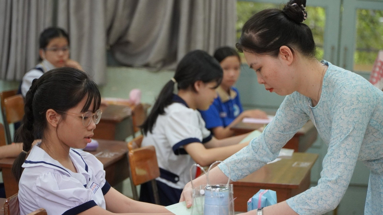 Gần 5.000 sĩ tử TP.HCM sẵn sàng cho kỳ khảo sát lớp 6 Trường THCS-THPT Trần Đại Nghĩa