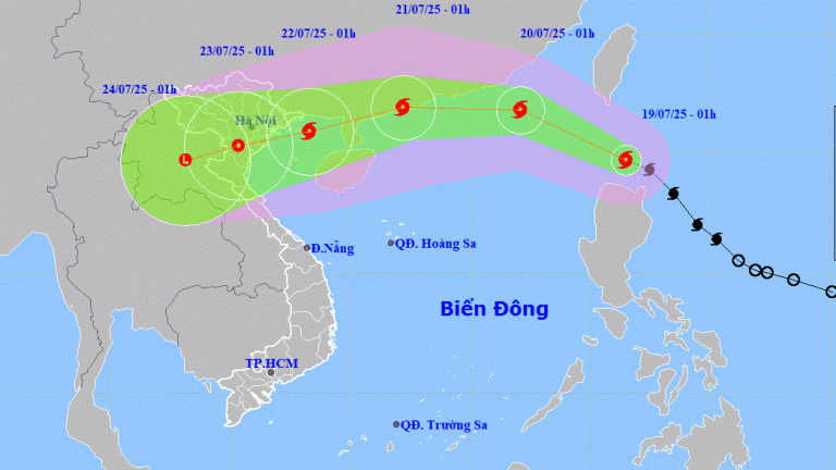 KHẨN: Bão WIPHA đang tiến vào biển Đông và mạnh thêm, thành bão số 3 có thể đạt cấp 11-12, giật cấp 14