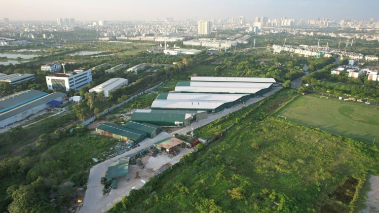  Cho thuê kho xưởng trái phép trên đất dự án tại xã Sơn Đồng (Hà Nội)