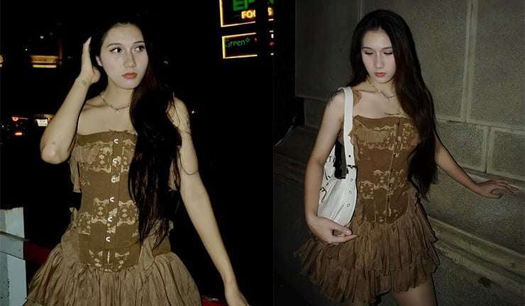 Hot girl bóng chuyền Lan Vy khoe bờ vai trần gợi cảm