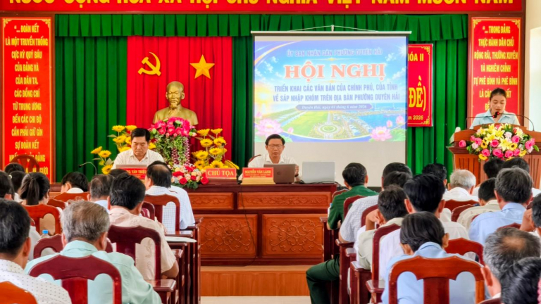 Sáp nhập thôn, tổ dân phố mới nhất ở Vĩnh Long (gồm Trà Vinh cũ), phường Duyên Hải có hội nghị quan trọng này