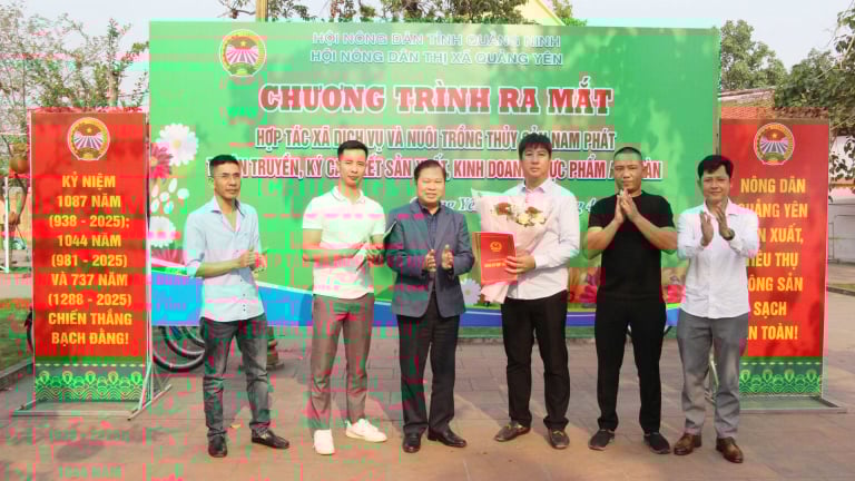 Quảng Ninh: Ra mắt HTX dịch vụ và nuôi trồng thủy sản Nam Phát ở Quảng Yên