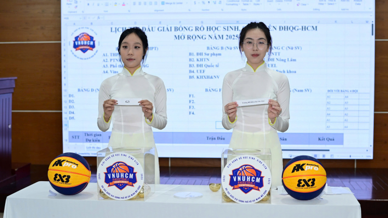 Giải Bóng rổ học sinh, sinh viên ĐHQG-HCM mở rộng 2025: 32 đội tranh tài