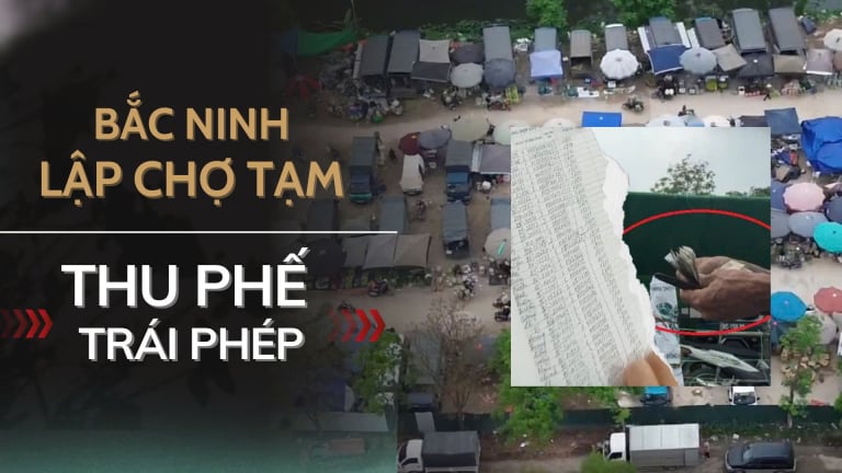 Lập chợ trái phép 'thu phế' giữa thành phố Bắc Ninh