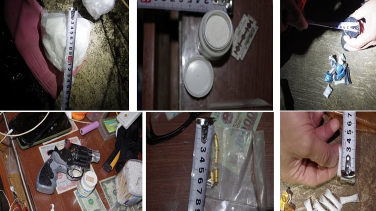 Triệt phá điểm bán ma túy, thu giữ gần 1,5 bánh heroin và súng rulo