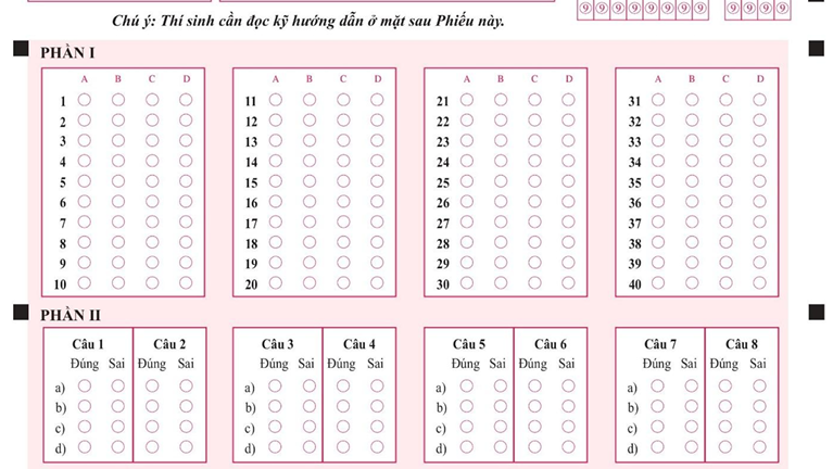 Cách tô phiếu trả lời trắc nghiệm thi tốt nghiệp THPT 2025 chuẩn nhất