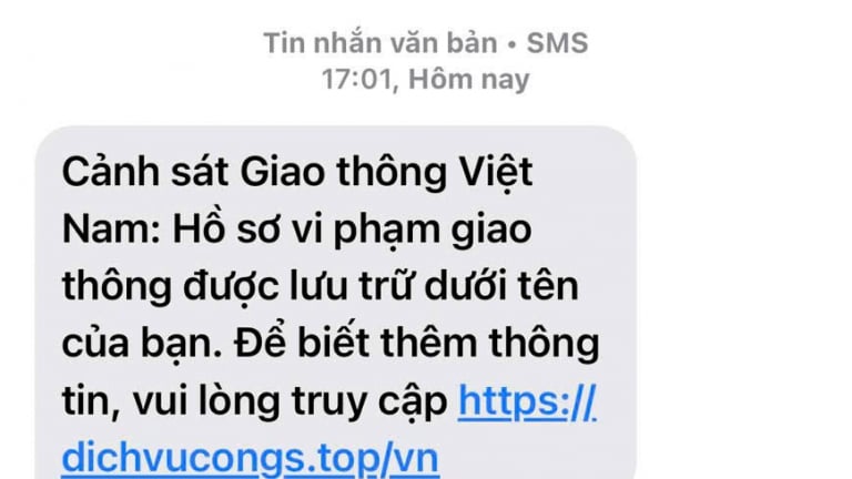CSGT TP.HCM cảnh báo lừa đảo nộp phạt vi phạm giao thông qua cổng dịch vụ công Quốc gia (giả)