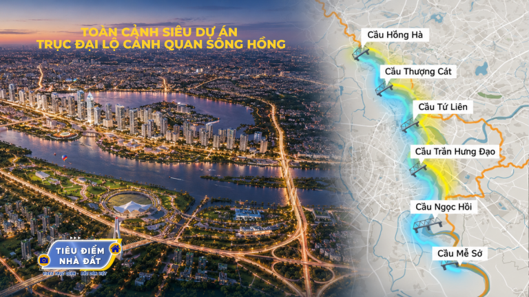 Tiêu điểm Nhà đất: Trực quan toàn cảnh siêu dự án Trục đại lộ cảnh quan sông Hồng