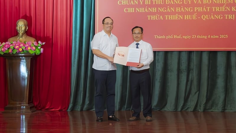 Bổ nhiệm Giám đốc Chi nhánh Ngân hàng Phát triển Việt Nam khu vực Huế - Quảng Trị  