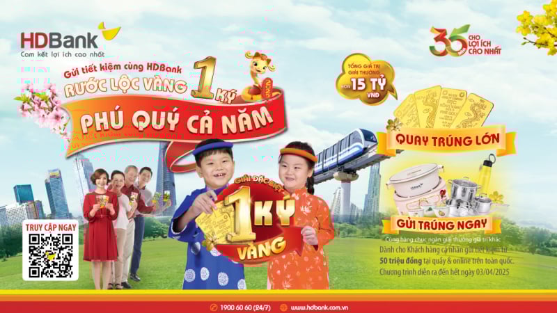 HDBank công bố 16 khách hàng trúng thưởng vàng, 1 ký vàng SJC đã có chủ