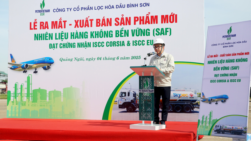 BSR ra mắt và xuất bán lô sản phẩm mới Nhiên liệu hàng không bền vững (SAF)