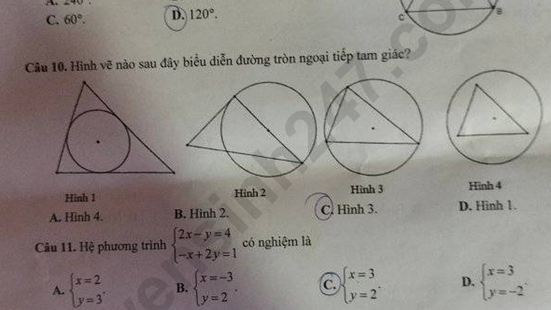 Đề thi môn Toán vào lớp 10 năm 2025 của Bến Tre có gợi ý đáp án