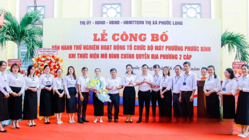 Tỉnh Bình Phước đồng loạt ra mắt Ban trù bị và vận hành thử nghiệm hoạt động bộ máy của 5 phường, xã mới