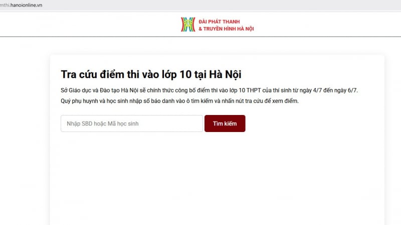 Cách tra cứu điểm thi vào 10 Hà Nội 2025 bằng tên, số báo danh, mã học sinh