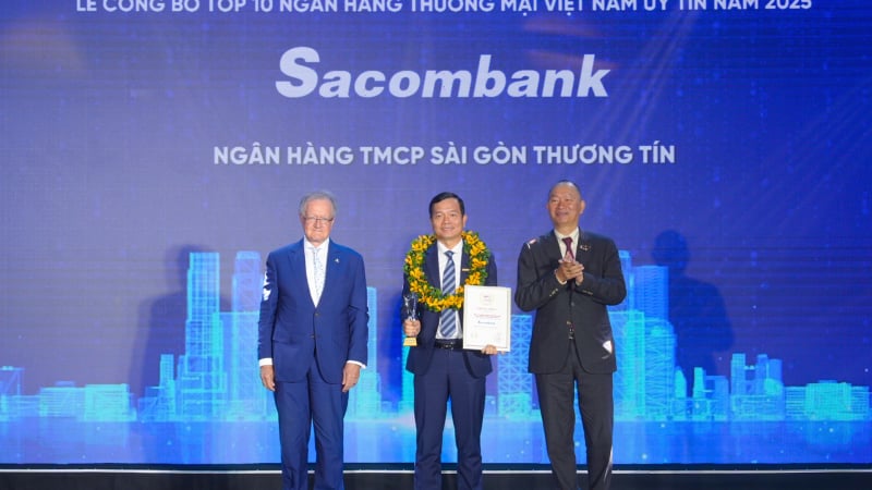 Sacombank vào Top 10 Ngân hàng Thương mại Việt Nam uy tín năm 2025