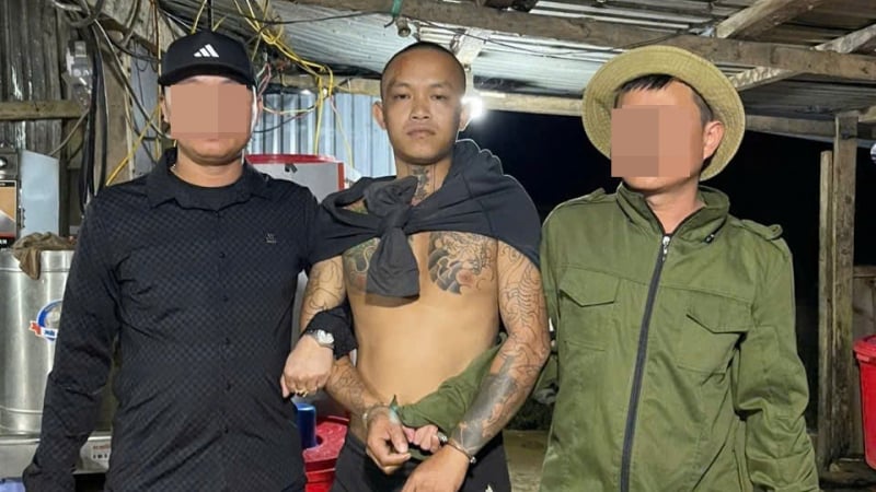Công an TP Đà Nẵng bắt đối tượng truy nã nguy hiểm Lý Văn Sang lẩn trốn lên bãi vàng