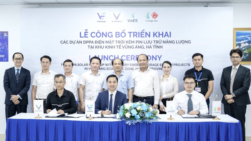 VinEnergo triển khai các dự án điện mặt trời kèm pin lưu trữ cho nhà máy ô tô VinFast và 2 nhà máy pin tại Hà Tĩnh