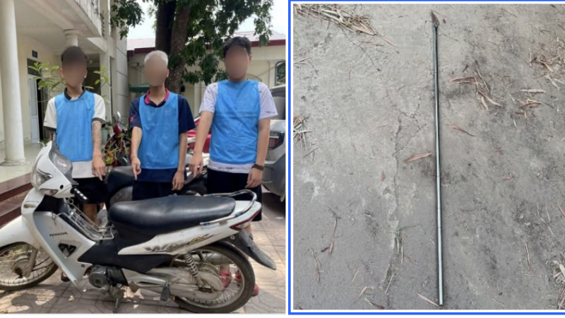 Ba thanh, thiếu niên bị bắt sau vụ cướp xe máy lúc rạng sáng ở Hà Nội