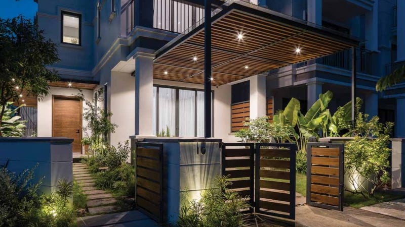 'Lột xác' ngôi nhà phố 380 m2 ở Nhà Bè với diện mạo hiện đại và không gian xanh mát