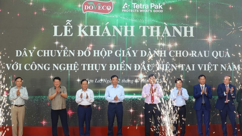 Khánh thành dây chuyền đồ hộp giấy dành cho rau quả của Doveco Sơn La công nghệ Thụy Điển đầu tiên tại Việt Nam