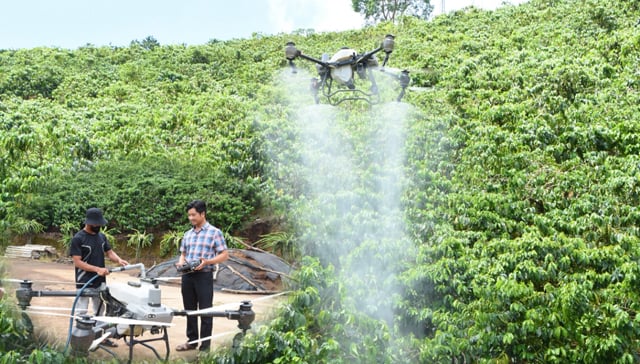 Nông dân vùng biên Quảng Ngãi mạnh dạn chi tiền mua máy bay không người lái phục vụ sản xuất nông nghiệp