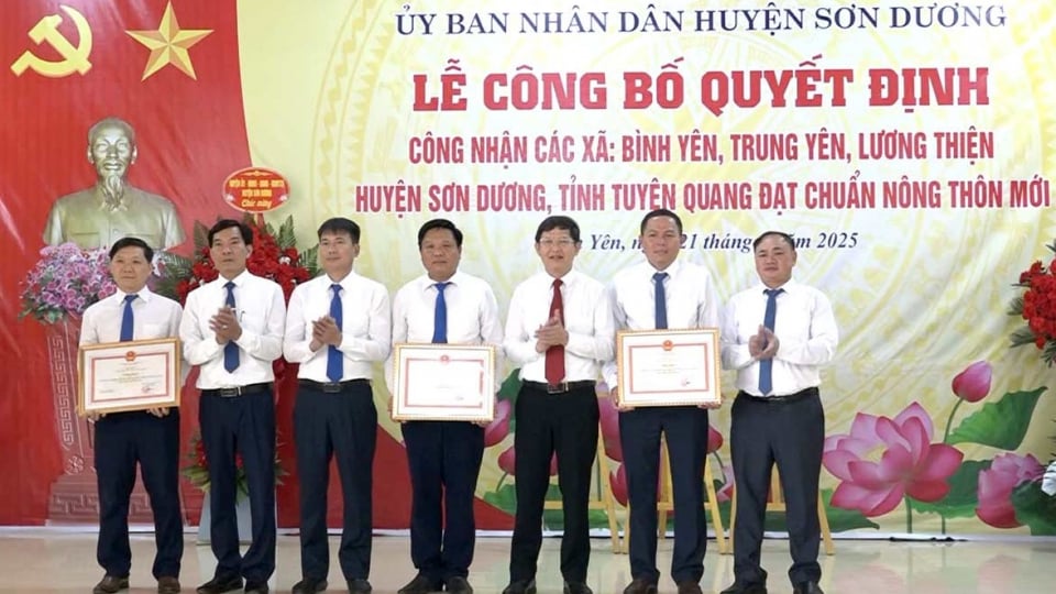Tuyên Quang: Sơn Dương có thêm 3 xã 'cán đích' nông thôn mới