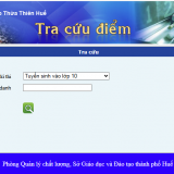 Tra cứu điểm thi vào lớp 10 năm 2025 của Huế