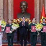 Những sĩ quan cấp cao được Chủ tịch nước thăng hàm Đại tướng, Thượng tướng trong 2 tháng qua