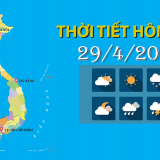 Thời tiết hôm nay 29/4/2025: Nam Bộ ngày nắng, chiều tối có mưa giông
