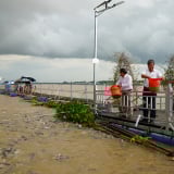 Một đàn cá khổng lồ tự nhiên đến bến sông Tiền ở tỉnh Đồng Tháp (mới), dân chăm bẵm như nuôi con
