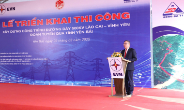 EVN vay gần 6.000 tỷ đồng làm đường dây 500kV Lào Cai - Vĩnh Yên