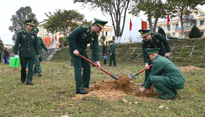 Biên phòng Lai Châu phát động Tết trồng cây “Đời đời nhớ ơn Bác Hồ”