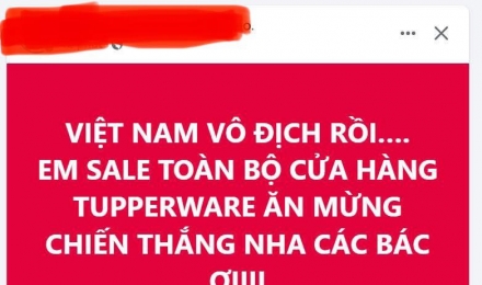 Hàng loạt cửa hàng trên Facebook đua nhau giảm giá ăn mừng đội tuyển Việt Nam vô địch ASEAN Cup 2024