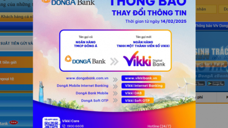 Sau khi 'về tay' HDBank, DongA Bank đổi tên thành Vikki Bank