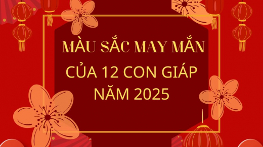 Màu sắc may mắn của 12 con giáp năm 2025 là gì?