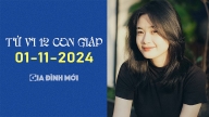 Tử vi 12 con giáp ngày 1/11/2024: Dần có được cả tình lẫn tiền